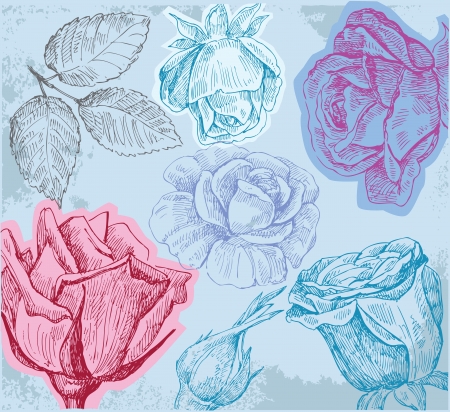 flowers seamless patternのイラスト素材