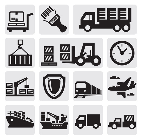 Logistic and shipping icon setのイラスト素材