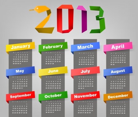 Calendar for 2013のイラスト素材