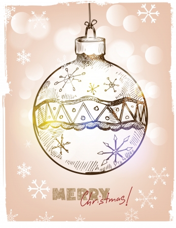 Christmas hand drawn illustrationのイラスト素材
