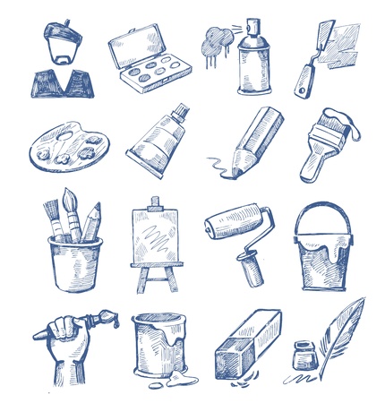 hand drawn artのイラスト素材