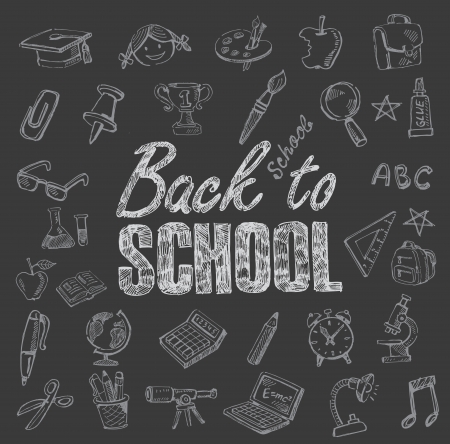 vector background with education icons setのイラスト素材