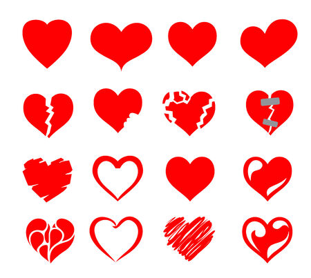 vector hearts icon setの写真素材