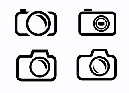 camera iconsの写真素材