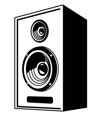 vector black Speaker icon on white backgroundのイラスト素材