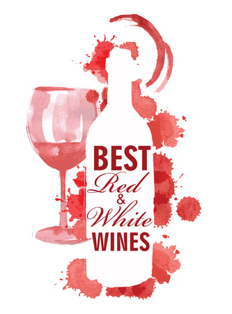 vector vintage hand drawn illustration of wineのイラスト素材