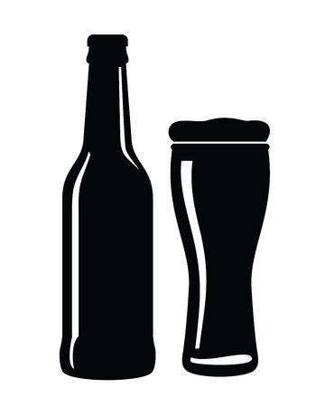 Bottle and glassのイラスト素材