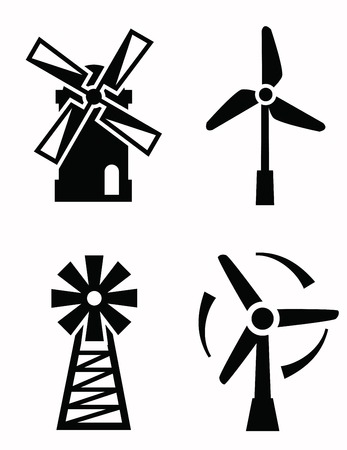 windmill iconsのイラスト素材