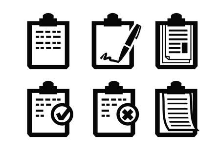 clipboard iconのイラスト素材