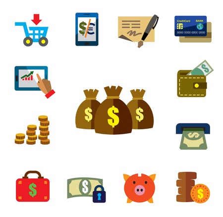 finance iconsのイラスト素材