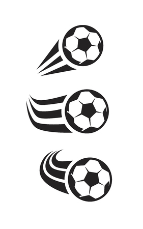vector black Soccer icon on white backgroundのイラスト素材