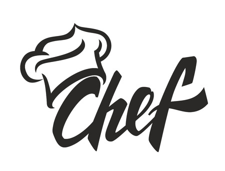 vector black chef icon on white backgroundのイラスト素材