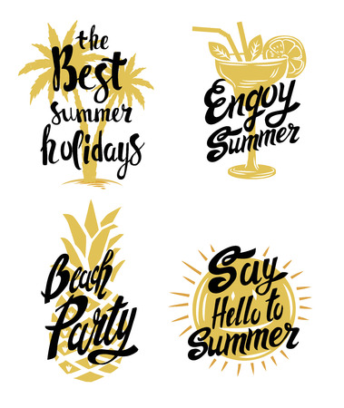 vector holiday background with hand made textのイラスト素材