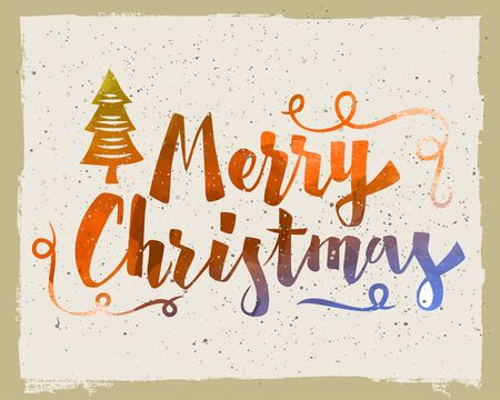 Greeting card design vector for Merry christmasのイラスト素材