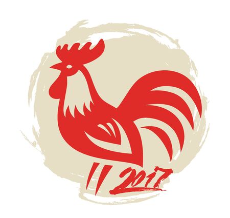 vector Chinese roosterのイラスト素材
