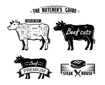 black cow symbolのイラスト素材