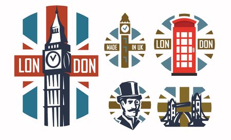 Simple london flat illustrationのイラスト素材