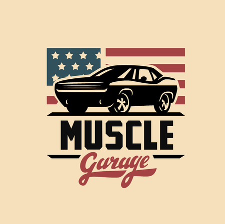 emblem muscle carのイラスト素材