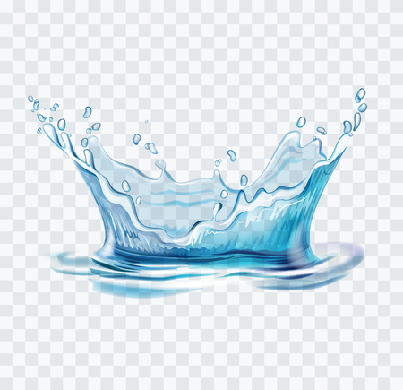 Blue water splash vectorのイラスト素材