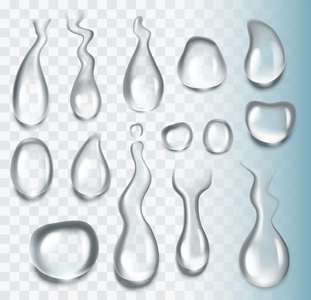 vector transparent water dropのイラスト素材