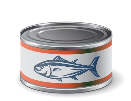 packing can of salmonのイラスト素材