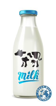 glass of milkのイラスト素材