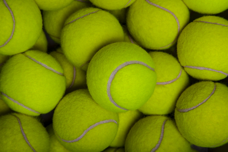 Yellow green tennis ballsの写真素材