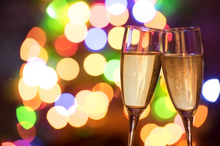 Two glasses of champagneの写真素材