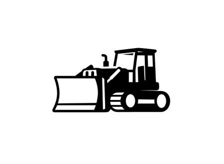 Bulldozer isolated icon. From construction.