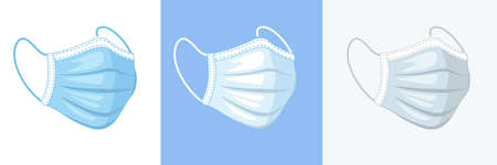 Antiviral medical face mask protection vector. Pandemicのイラスト素材