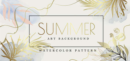 Abstract botanical art vector. Design card with leaf. Pattern for text, packaging and prints.のイラスト素材