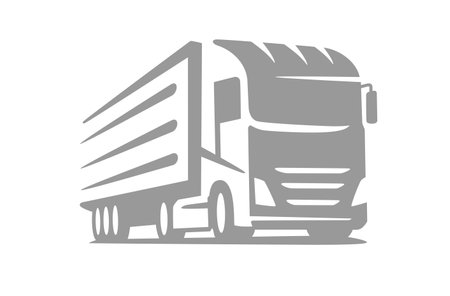 Truck Trailer logo template. Good for delivery.のイラスト素材