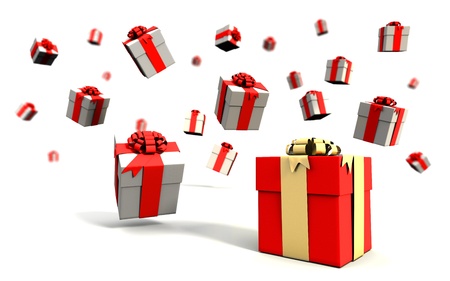 gift boxesの写真素材