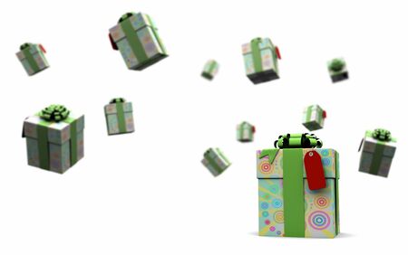 gift boxesの写真素材