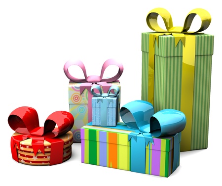 gift boxesの写真素材