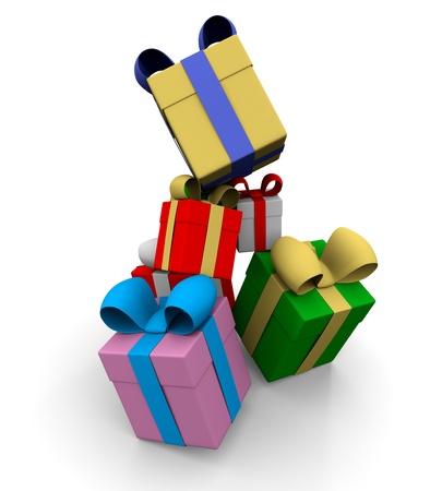 gift boxesの写真素材