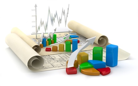 business finance chart, diagram, bar, graphicの写真素材