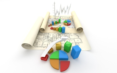 business finance chart, diagram, bar, graphicの写真素材