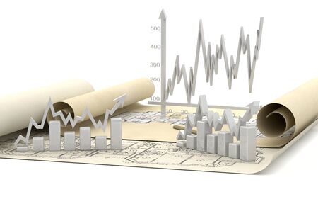 business finance chart, diagram, bar, graphicの写真素材