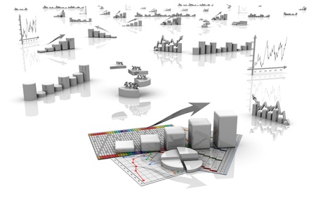 business finance chart, diagram, bar, graphicの写真素材