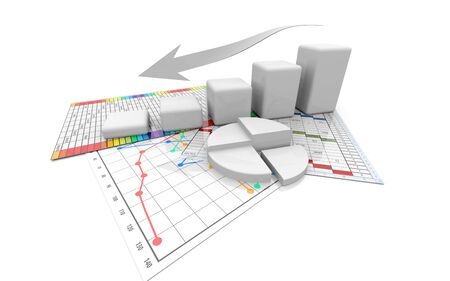 business finance chart, diagram, bar, graphicの写真素材