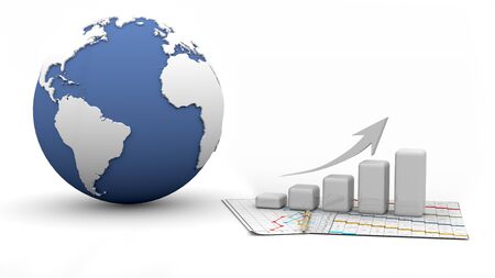 business finance chart, diagram, bar, graphicの写真素材