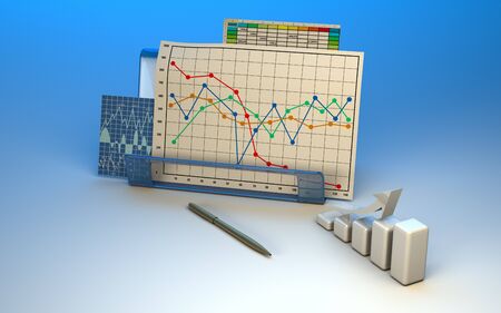 business finance chart, diagram, bar, graphicの写真素材