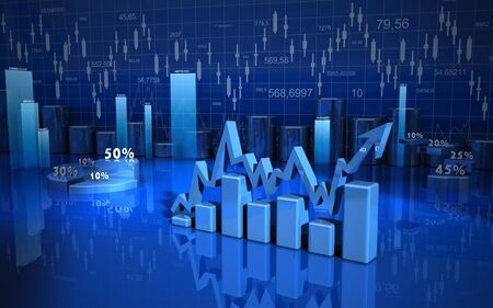 business finance chart, diagram, bar, graphicの写真素材