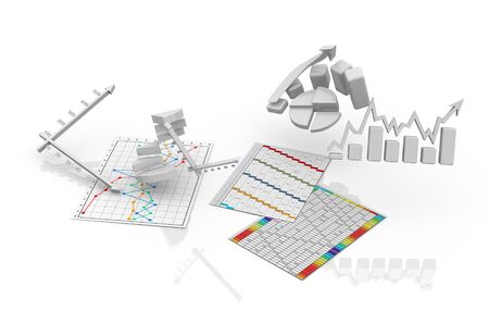 business finance chart, diagram, bar, graphicの写真素材