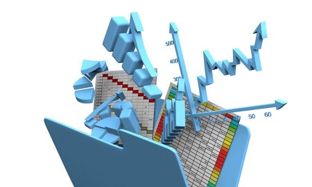 business finance chart, diagram, bar, graphicの写真素材