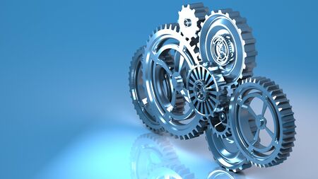 gear machinery and titanium conceptの写真素材