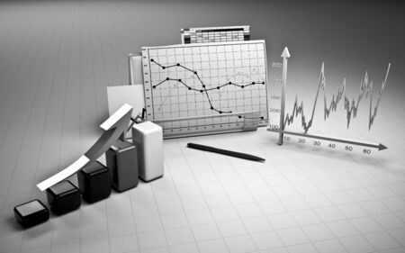 business finance chart, diagram, bar, graphicの写真素材