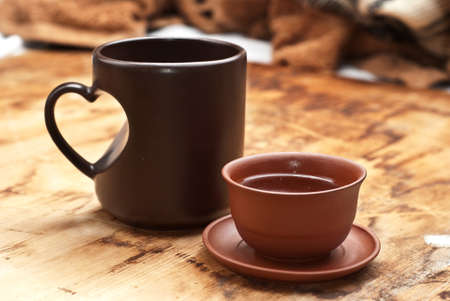 two cup of teaの写真素材