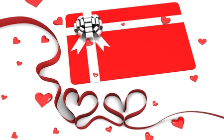 valentine gift cardの写真素材